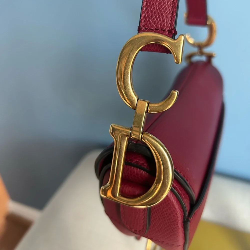 Dior Mini Red Saddle Bag - Picture 16 of 16